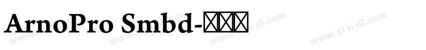 ArnoPro Smbd字体转换